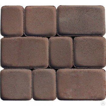 Плитка тротуарная "Старый город" Коричневый (60 ММ)