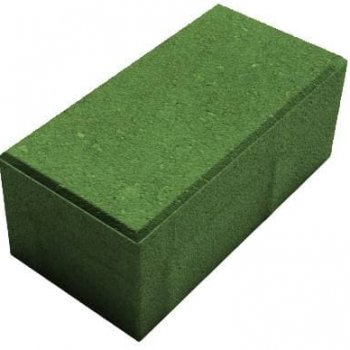 Плитка Тротуарная Прямоугольник Зелёный (Кирпичик 80мм)